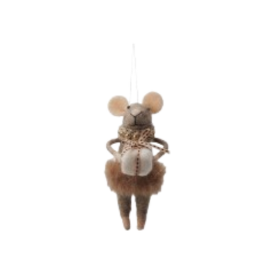 Festive Felt Mouse Ornament