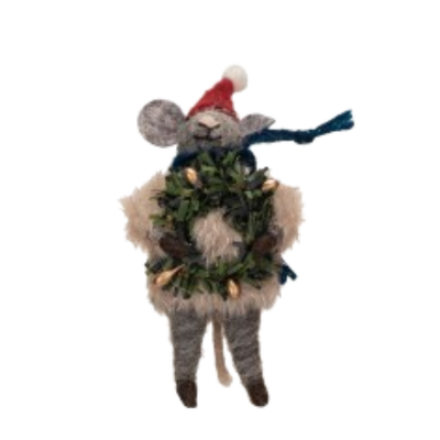 Felt Mouse Ornament - Sweater