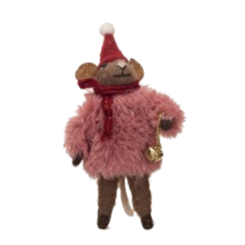 Felt Mouse Ornament - Sweater