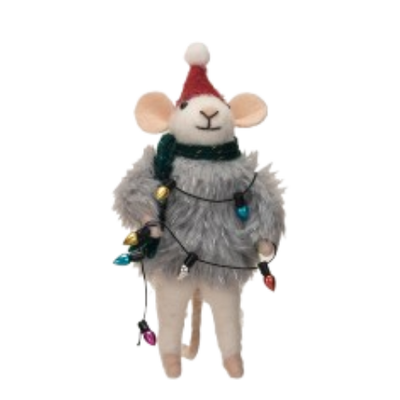 Felt Mouse Ornament - Sweater