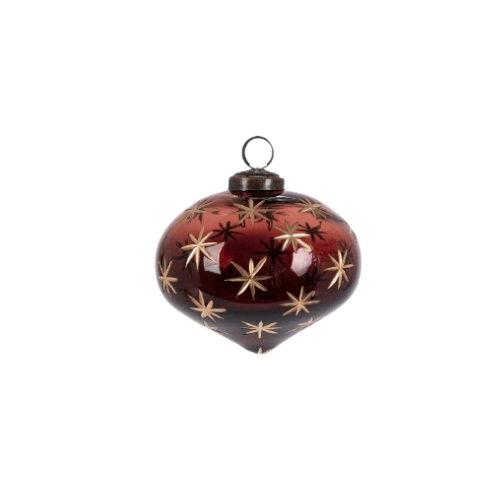 Gold Etched Ornament, brown