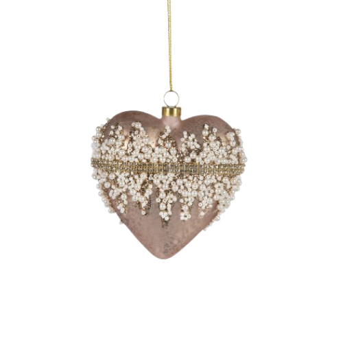 Heart Box Ornament, Blush