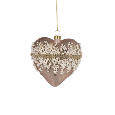 Heart Box Ornament, Blush