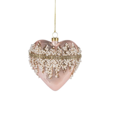 Heart Box Ornament, Blush