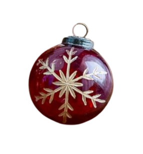 Snowflake Ornament, red