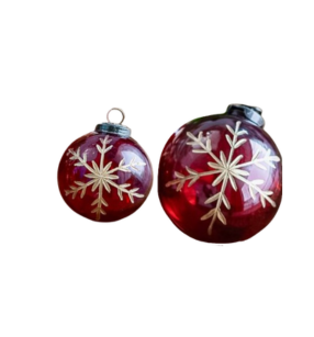 Snowflake Ornament, red