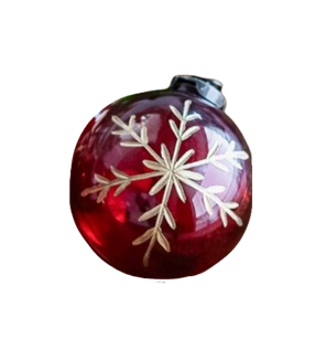 Snowflake Ornament, red