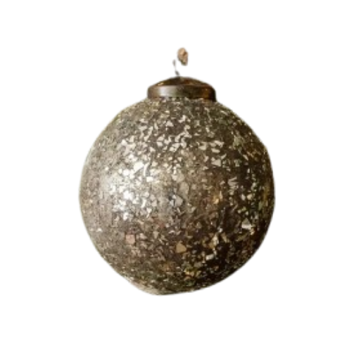 Crushed Glass Ornament, champange