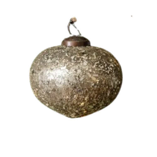 Crushed Glass Ornament, champange