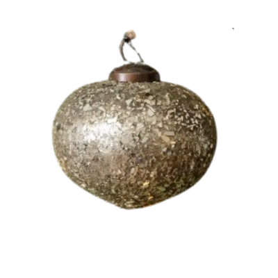 Crushed Glass Ornament, champange
