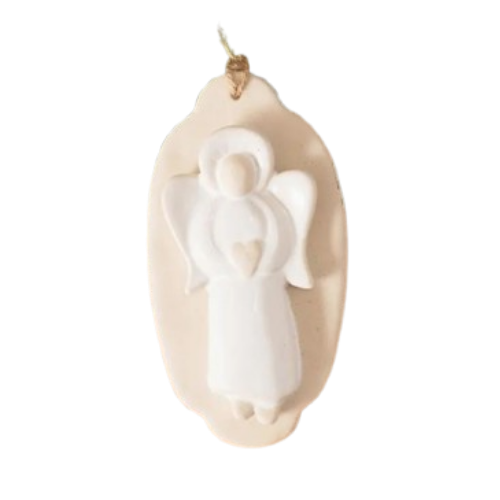 Bisque Nativity Ornament
