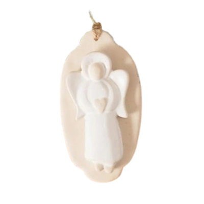 Bisque Nativity Ornament