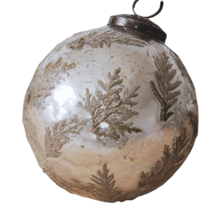 Silver Ornament with Pine