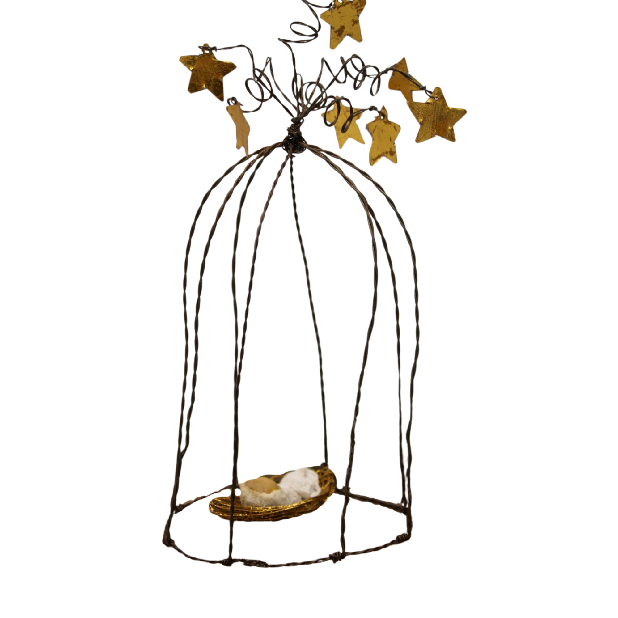 Metal Star Cloche with Infant Jesus