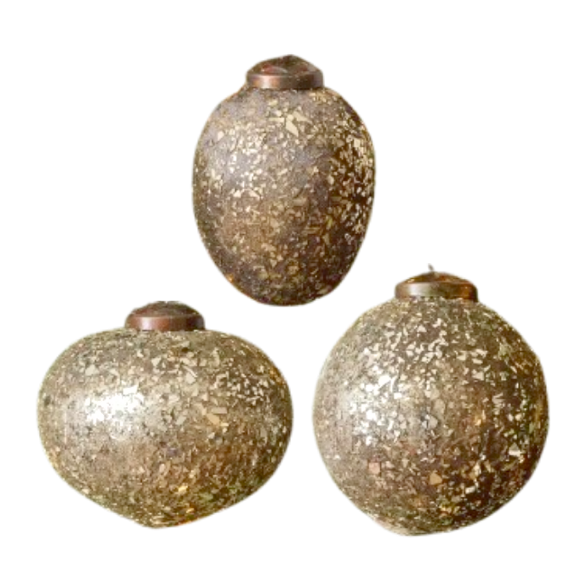 Crushed Glass Ornament, champange