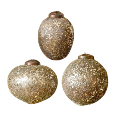 Crushed Glass Ornament, champange