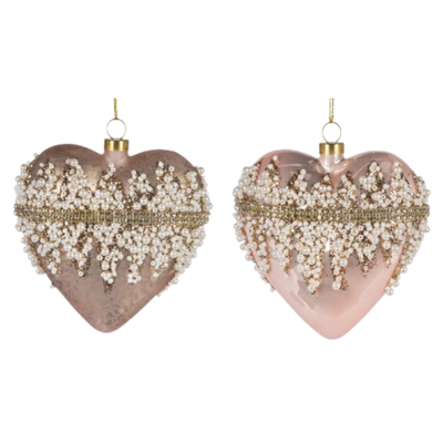 Heart Box Ornament, Blush