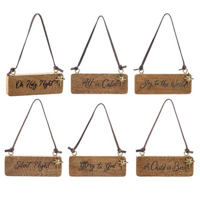 Wooden Sign Ornament