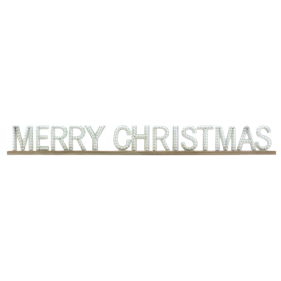 Beaded "Merry Christmas" Sign
