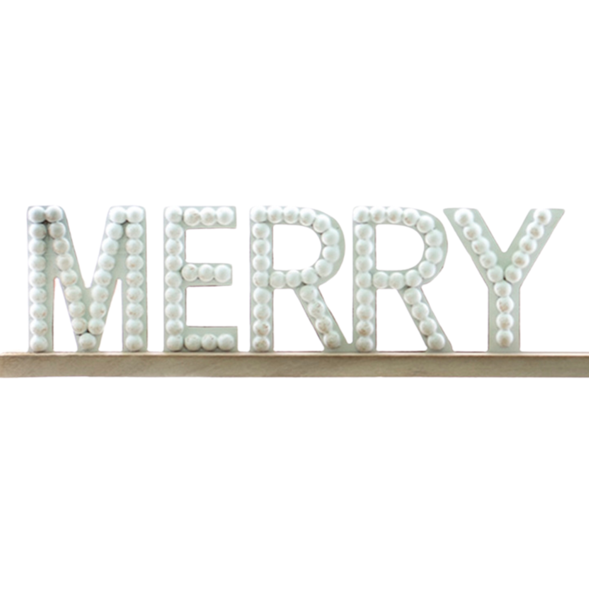 Beaded "Merry Christmas" Sign