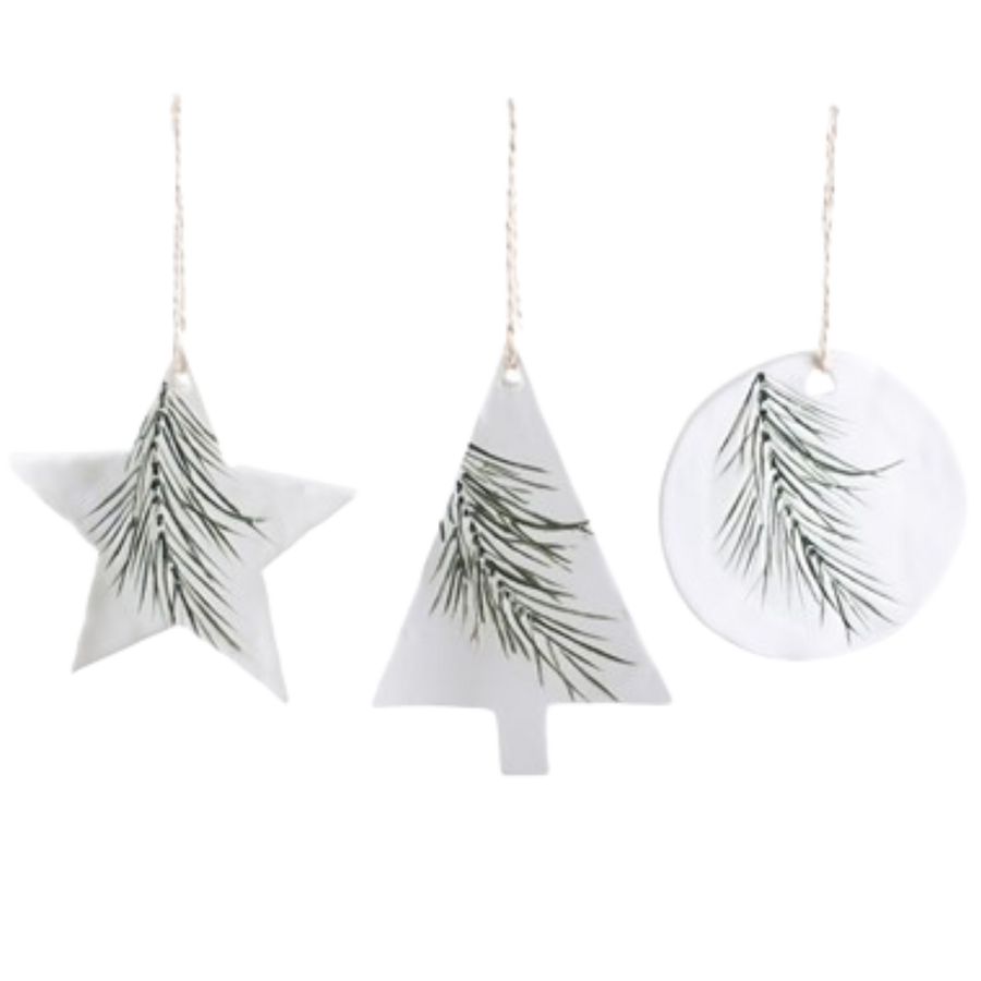 Ceramic Pine Ornament