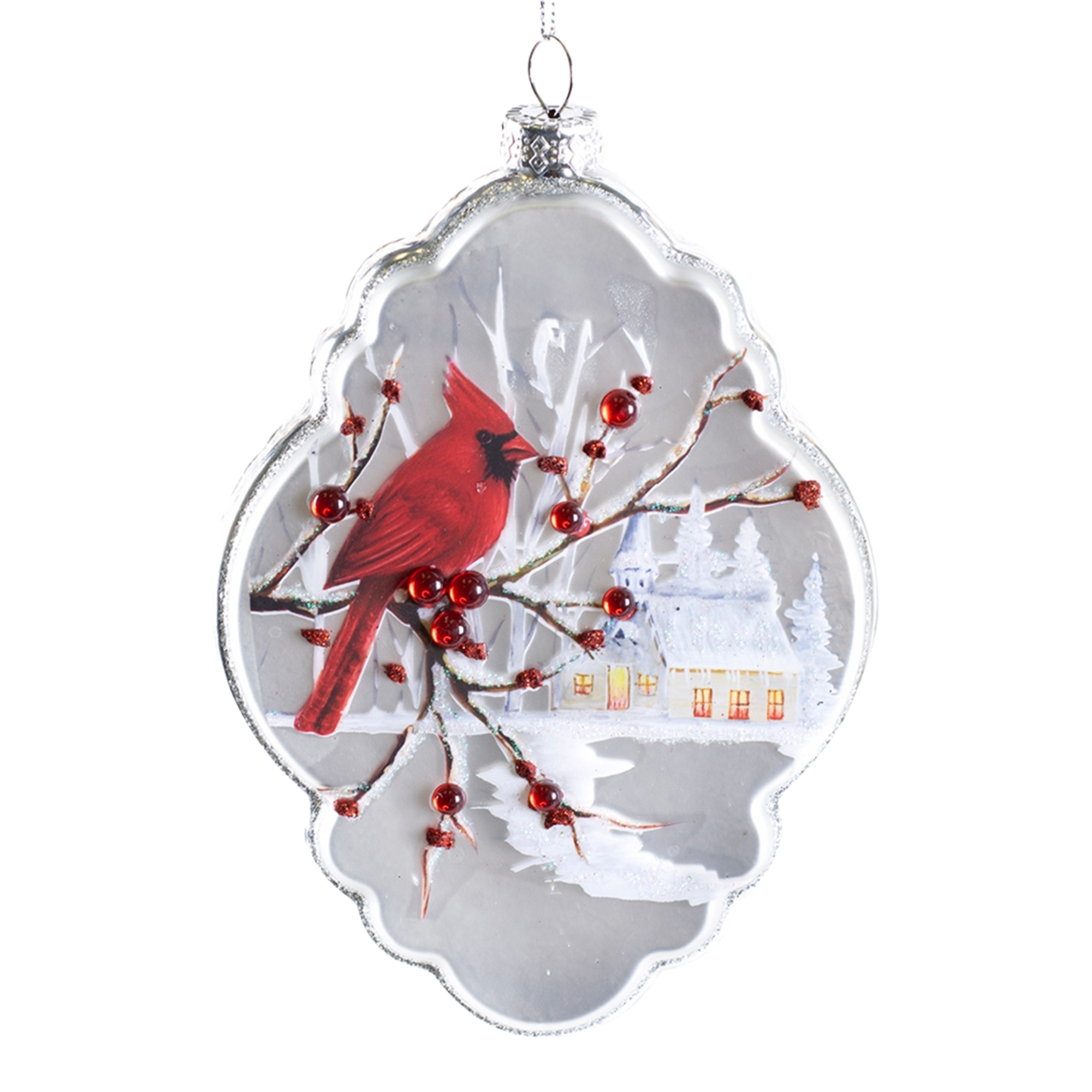 Cardinal Glass Ornament