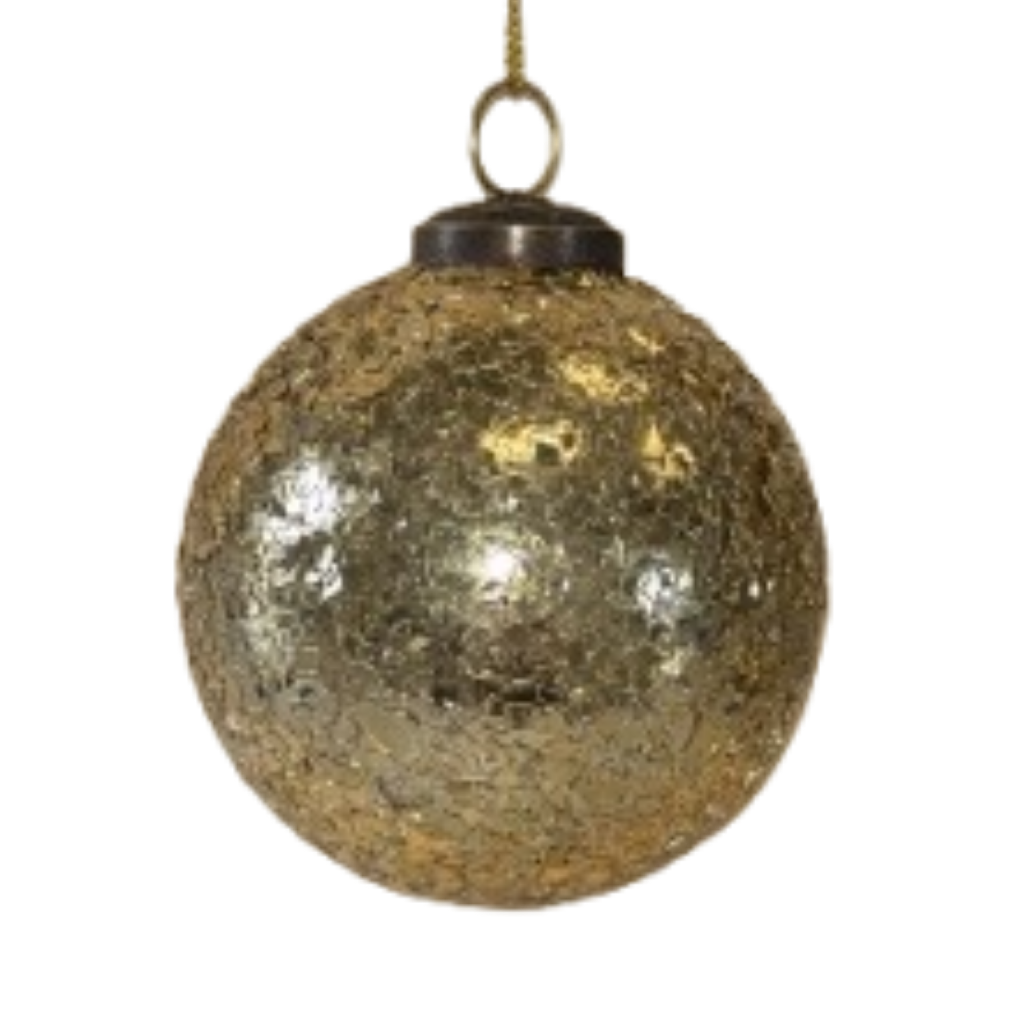 Metallic Crackle Ornament