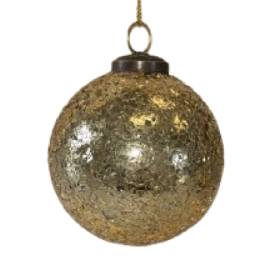 Metallic Crackle Ornament