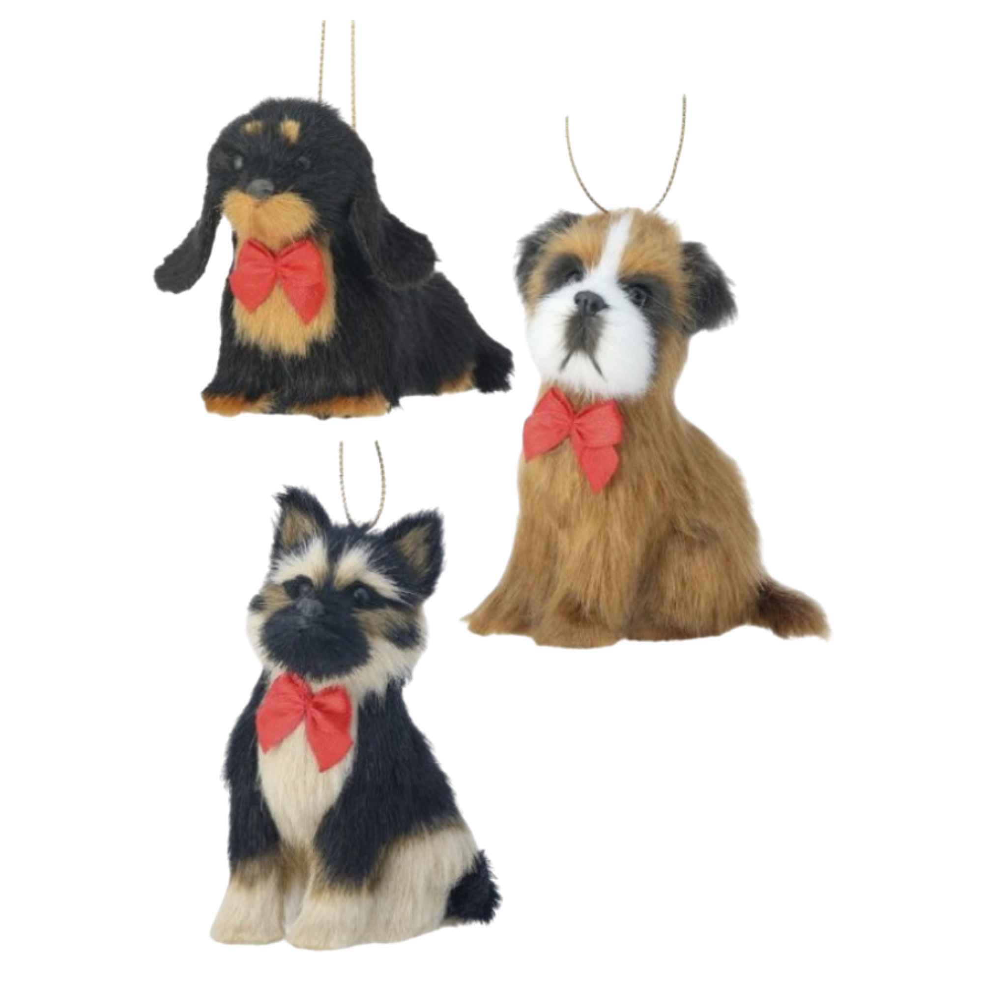 Dog with Bow Ornament