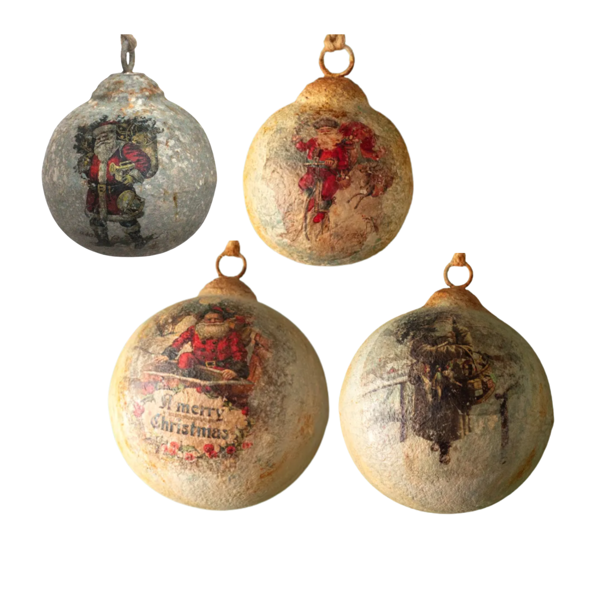 Aged Santa Ornament