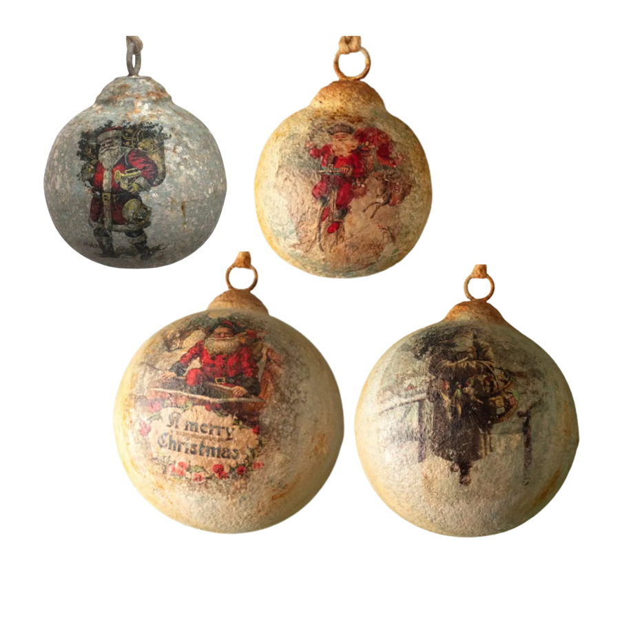 Aged Santa Ornament
