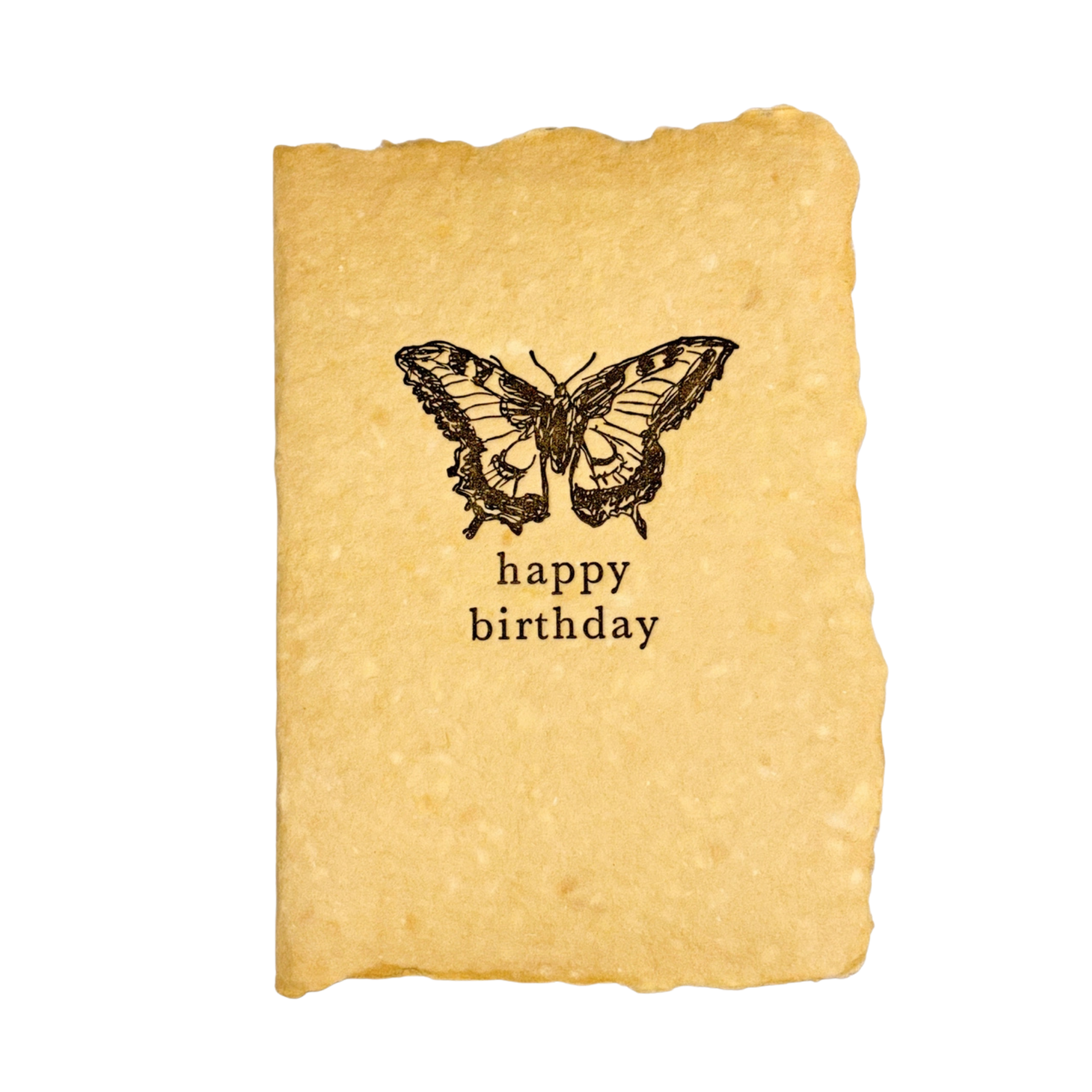 Handmade Paper Card - Butterfly Happy Birthday