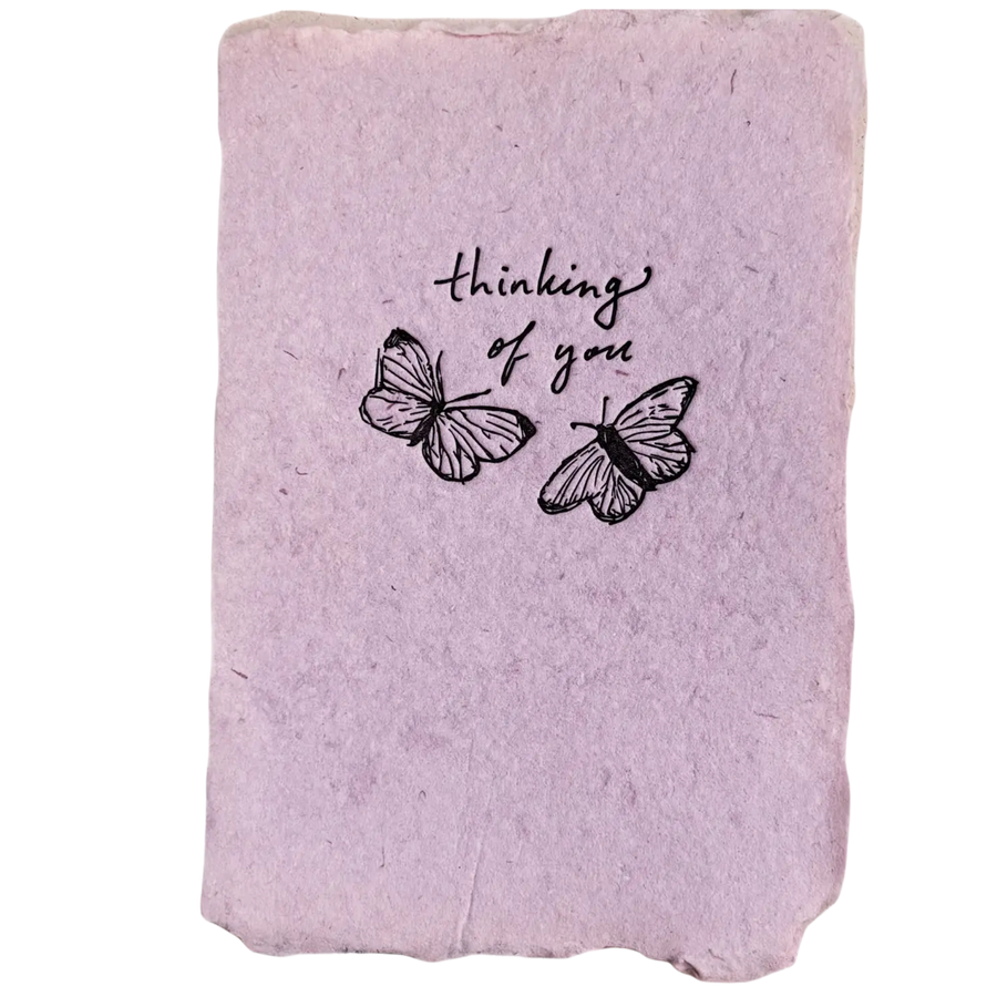 Handmade Paper Card - Thinking of You