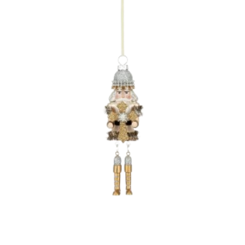 Glass Nutcracker Ornament