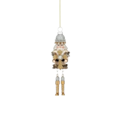 Glass Nutcracker Ornament