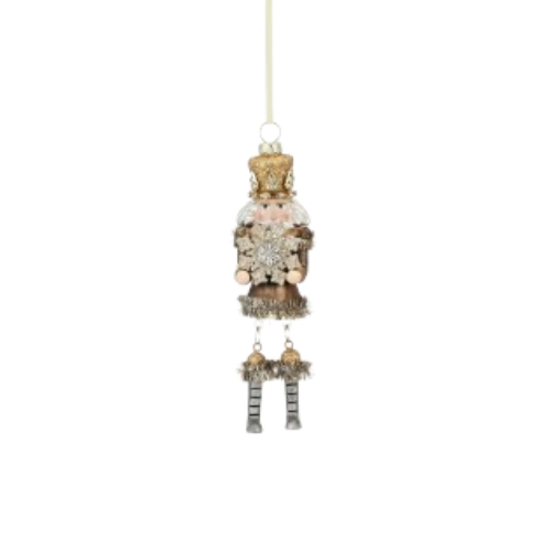 Glass Nutcracker Ornament