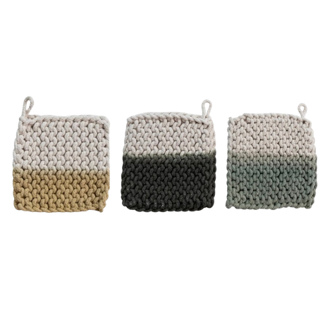 Crochet Pot Holder, two toned