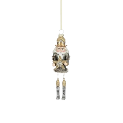 Glass Nutcracker Ornament
