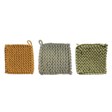 Crochet Pot Holder, patina