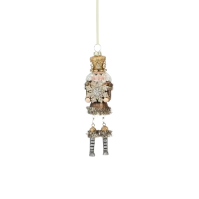 Glass Nutcracker Ornament