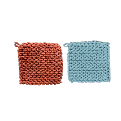 Crocheted Pot Holder, beach day