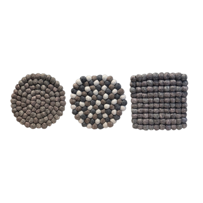 Wool Felt Ball Pot Holder