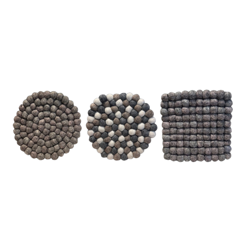 Wool Felt Ball Pot Holder