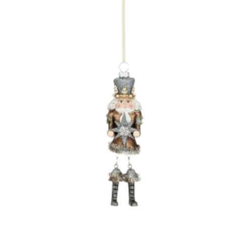 Glass Nutcracker Ornament
