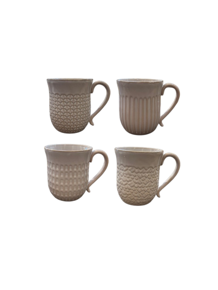 Patterned Stoneware Mug