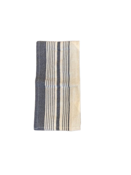 Striped Towel, black/white
