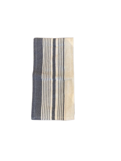 Striped Towel, black/white