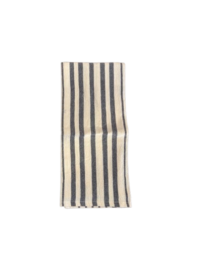 Striped Towel, black/white