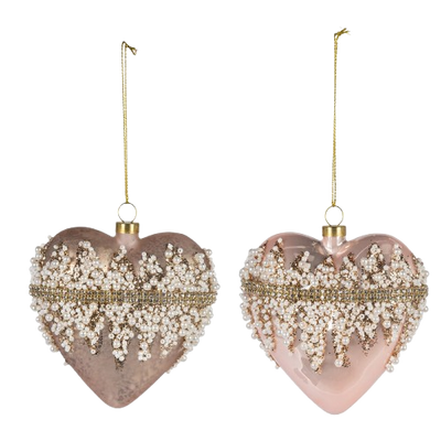 Heart Box Ornament, Blush