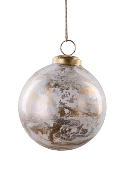 Custom - Marble Glass Ball Ornament, white